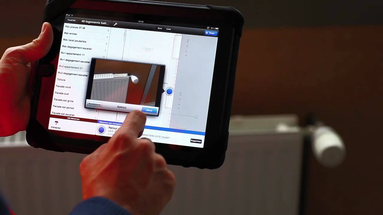 FINALCAD iPad suivi des chantiers