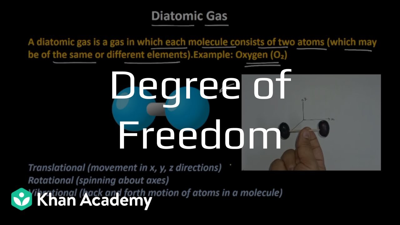 Degree of freedom | Kinetic theory | Grade 11 | Physics | Khan Academy