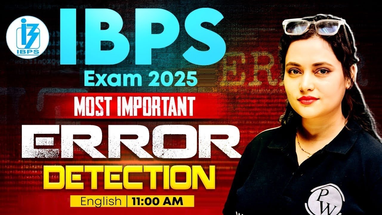 Bank Exams 2025 | Most Important Error Detection for Bank Exam | English by Rupam Ma'am