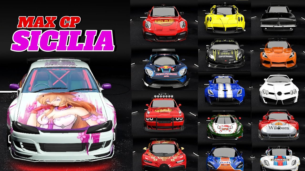 V 1.3.0 - LONG TRACK - (max cp) SICILIA vs 14 CARS (no cp) - Drive Zone Online