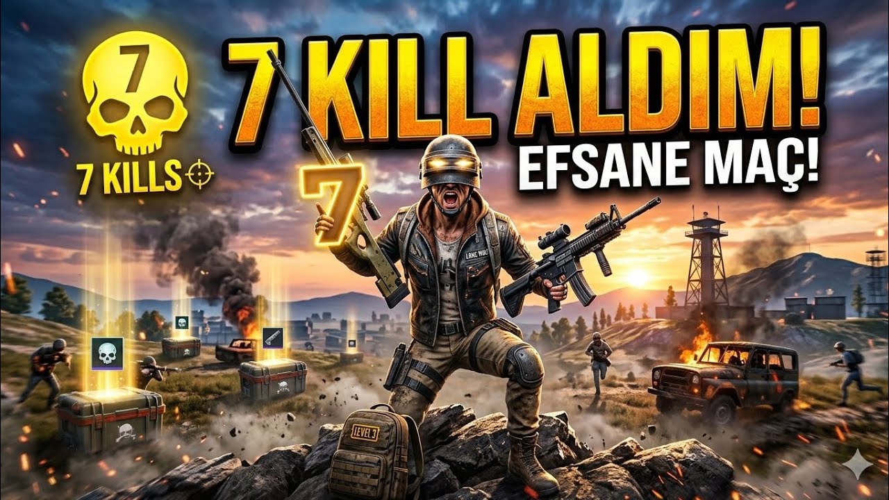 7 kill aldım eğlenceli bir maç oldu#keşfet #pubgmobile #fyp #youtube 