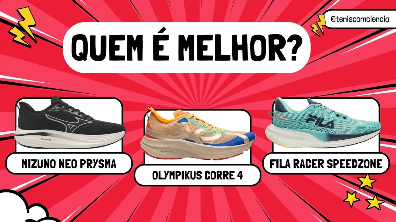 Mizuno Neo Prysma x Fila Speedzone x Olympikus Corre 4. Qual o MELHOR  tênis Custo-Benefício?