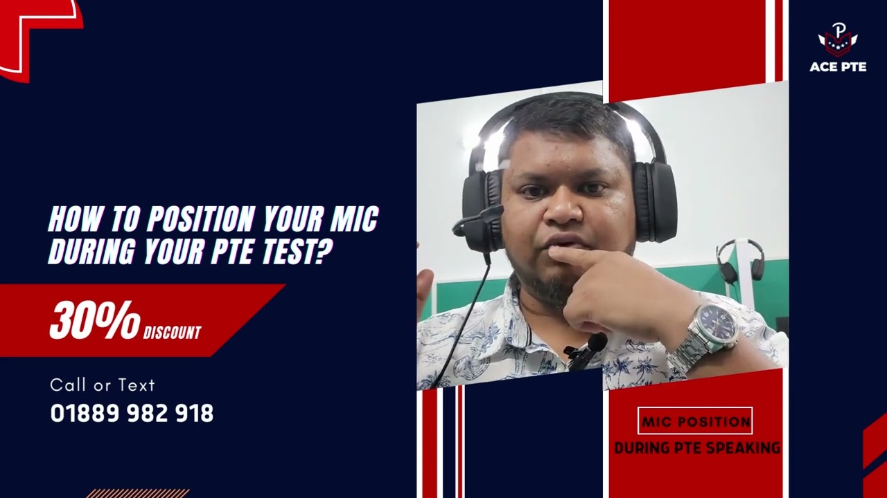 PTE Speaking | Short Tips & Tricks | Microphone Position | Ace PTE Bangladesh