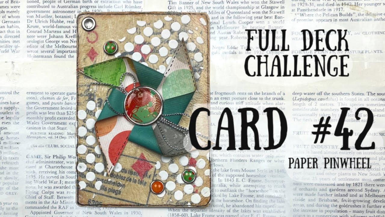 Interactive Paper Pinwheel | Full Deck Challenge | Card 42 🦋 Shanouki Art 🦋