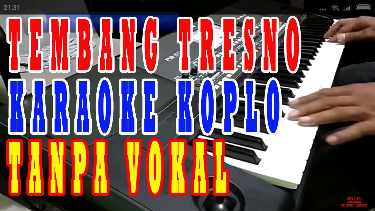 tembang tresno karaoke dangdut koplo tanpa vokal lirik berjalan