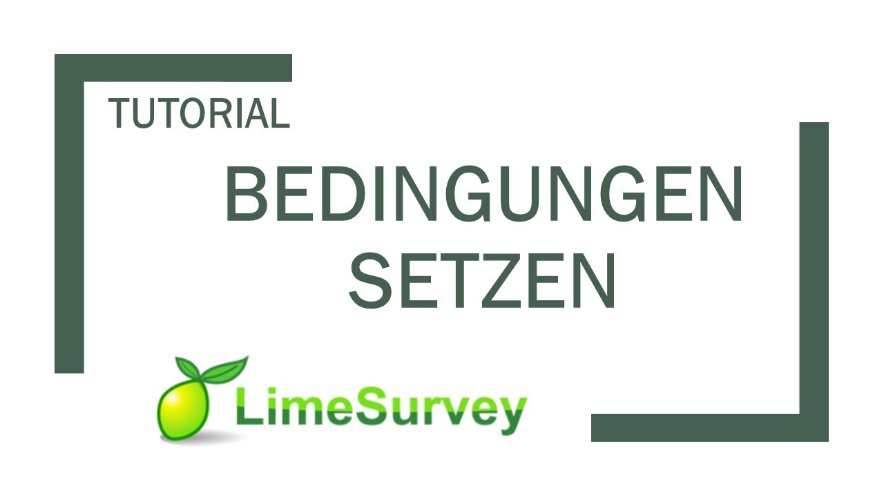 LimeSurvey: Bedingungen setzen (Filter setzen)