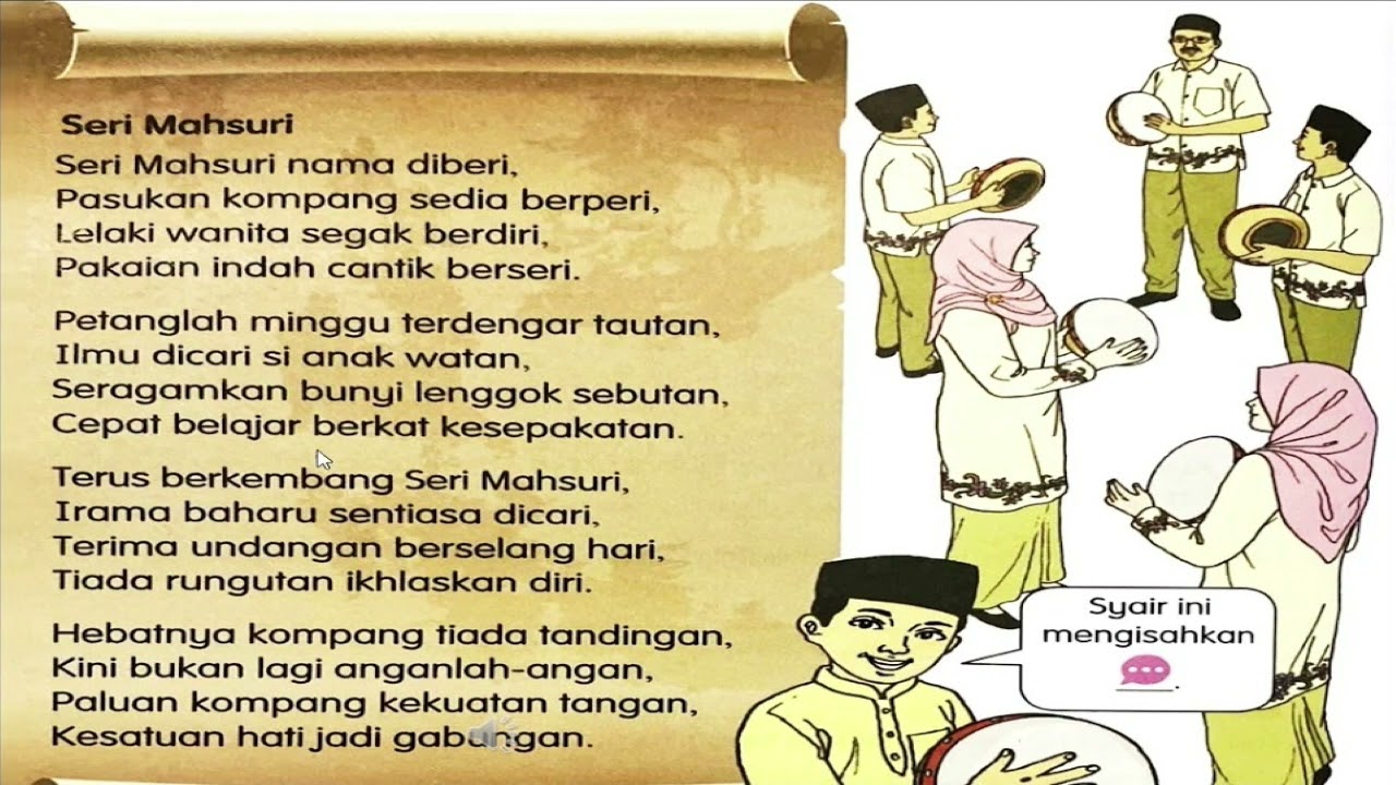 Syair Seri Mahsuri Buku Teks BM Tahun 5 Muka Surat 10 - Irama Hiasan