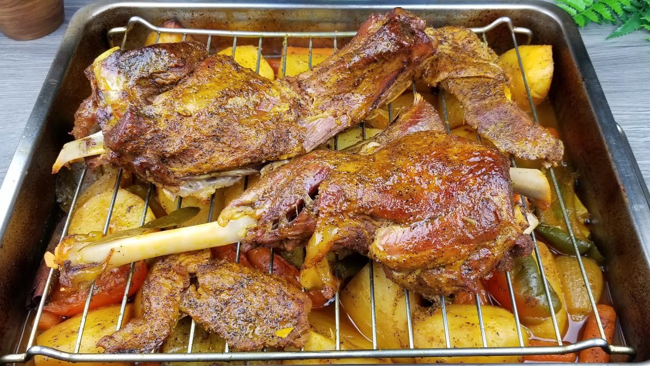 طبخ لحم تيس حنيذ روعه مع وصفة رز وطبق خضروات ( ٣ وصفات لوجبه متكاملة ) Roasted Goat recipe