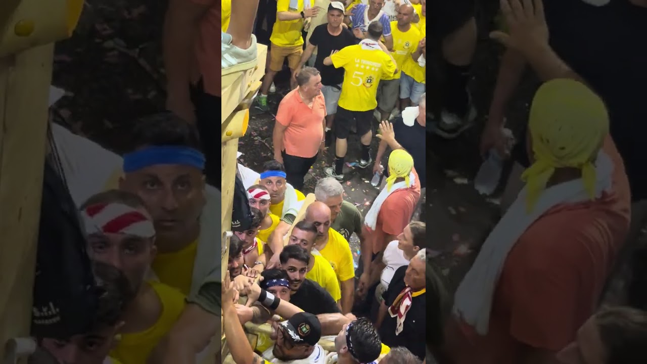 Nola, Giglio del Fabbro (Paranza Trinchese) Girata Carceri, Festa dei Gigli 2025 🍀🇮🇹🇮🇹🇮🇹