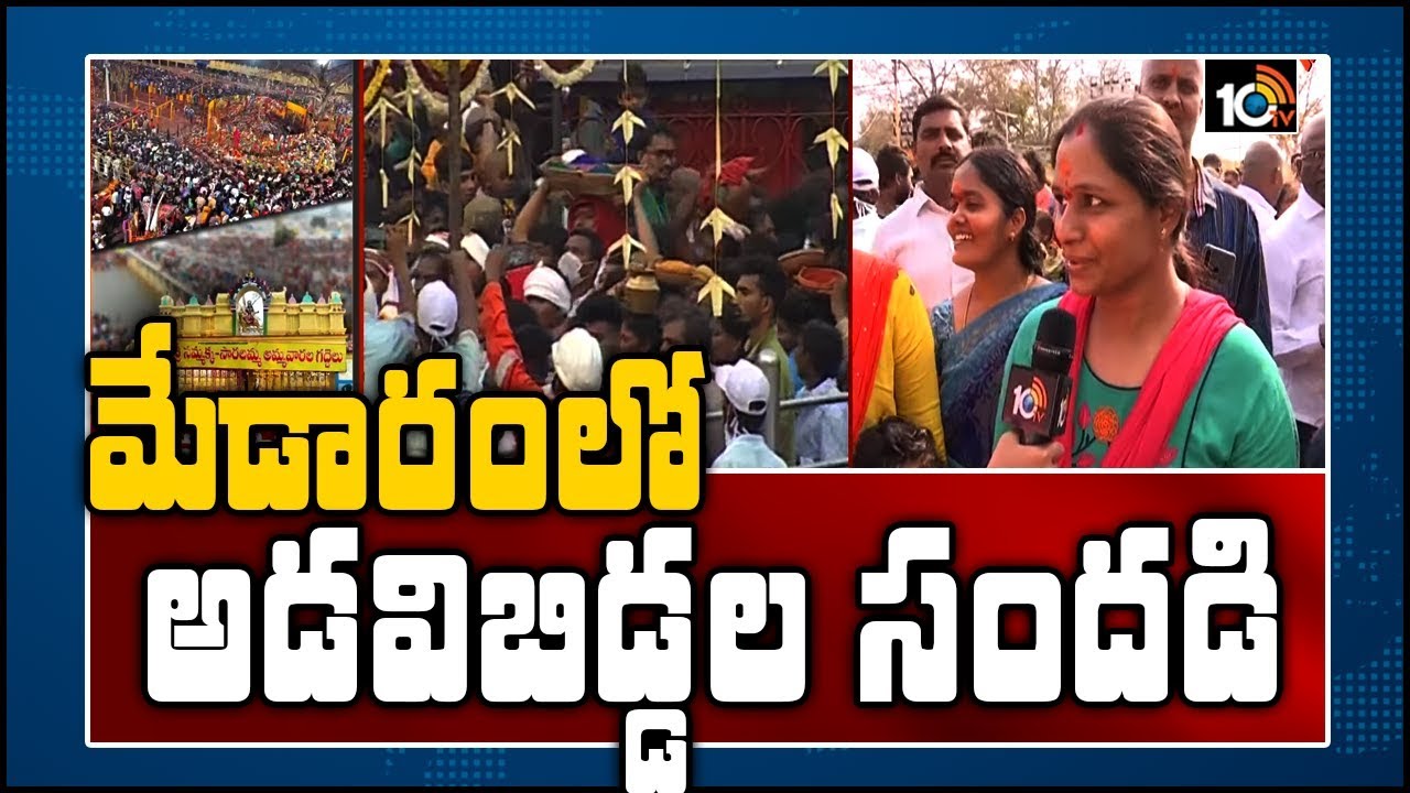 మేడారంలో అడవిబిడ్డల సందడి: Devotees Rush At Medaram Sammakka Sarakka Jatara 2020 | 10TV News