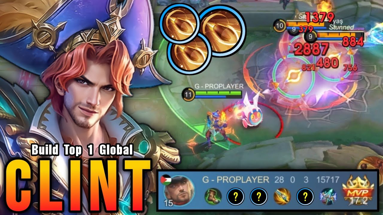 28 Kills No Death!! Clint MVP 17.2 Points 100% UNSTOPPABLE!! - Build Top 1 Global Clint ~ MLBB