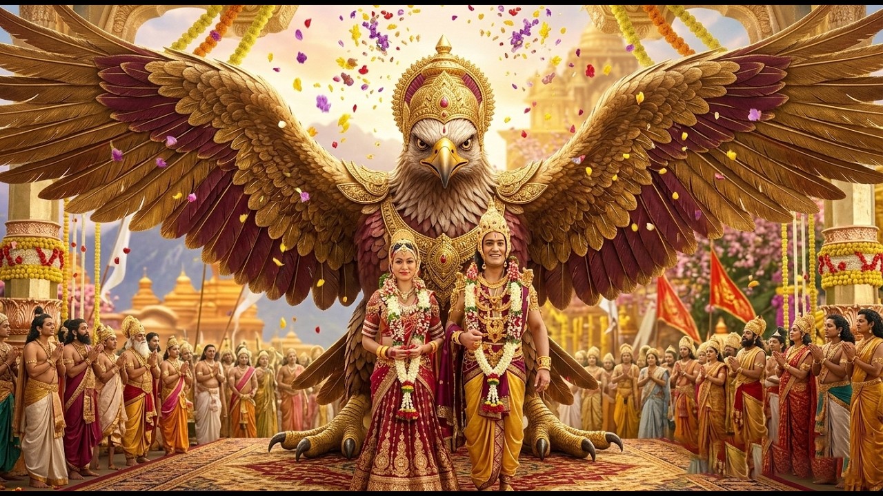 श्री हरी और माता लक्ष्मी के विवाह में जब पहुंचे गरुड़  | Garud Katha @Mere Kanha