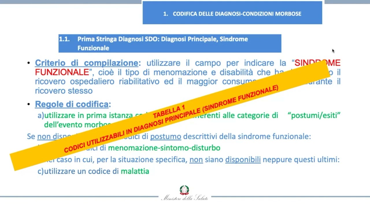 SDOr -Modulo 1: Codifica delle diagnosi