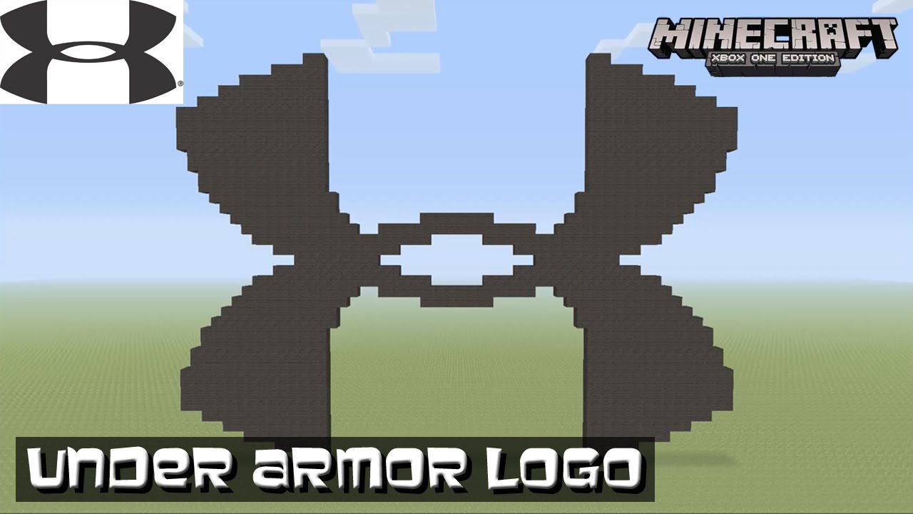Minecraft: Pixel Art Tutorial: Under Armor Logo