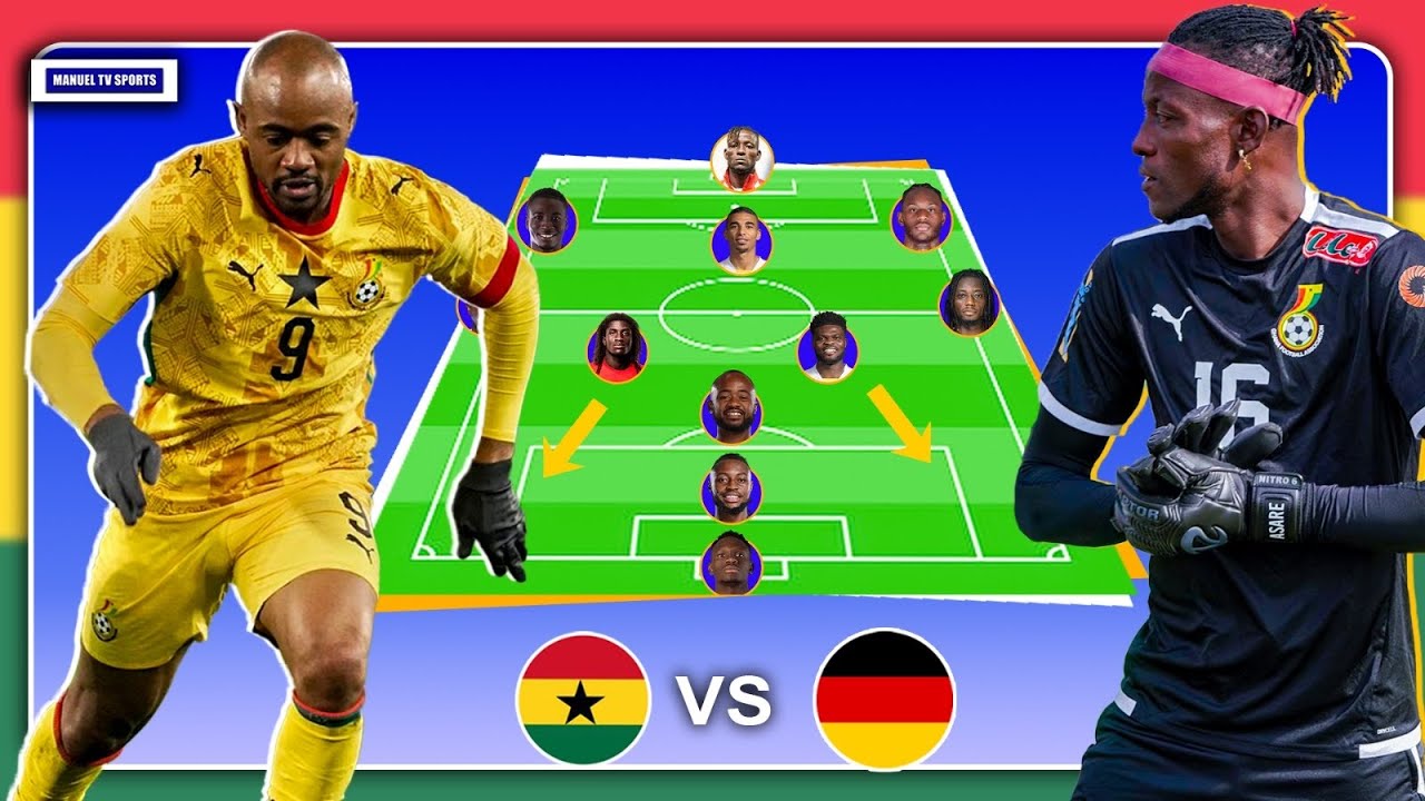 GHANA🇬🇭 VS 🇩🇪GERMANY-BLACK STARS STRONGEST STARTING LINE UP-MATCH PREVIEW & TACTICS