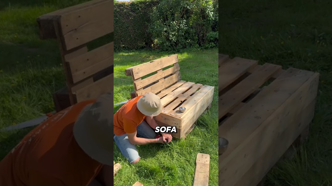 Стильный диван всего из 4 поддонов 😎 (@tillylab_)