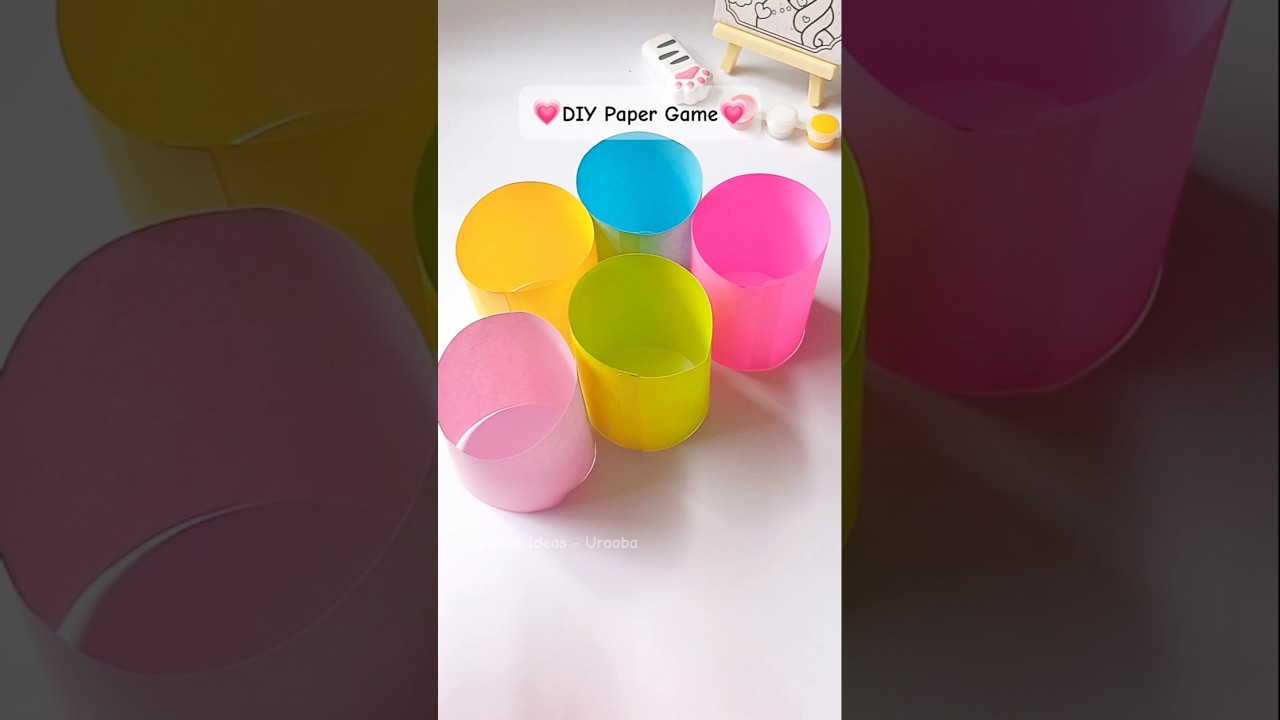 DIY Paper Game 💗 How to make paper crafts for school #shorts Creative Ideas Urooba