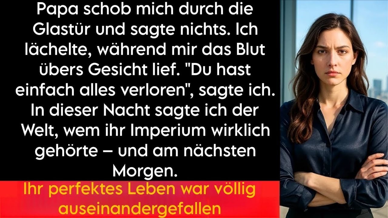 Papa warf mich durch eine Glasscheibe – am nächsten Tag holte ich mir alles zurück ...