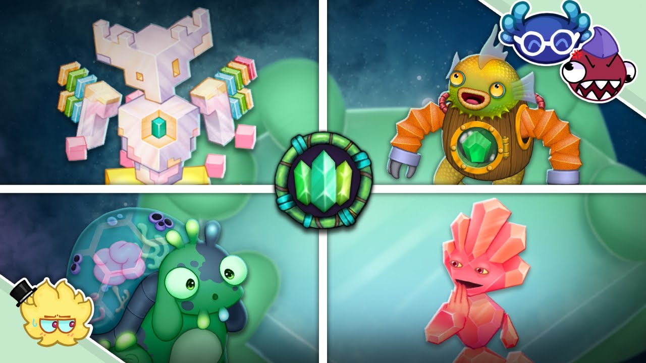 Crystal Islet - All Monster Sounds & Animations (My Singing Monsters)