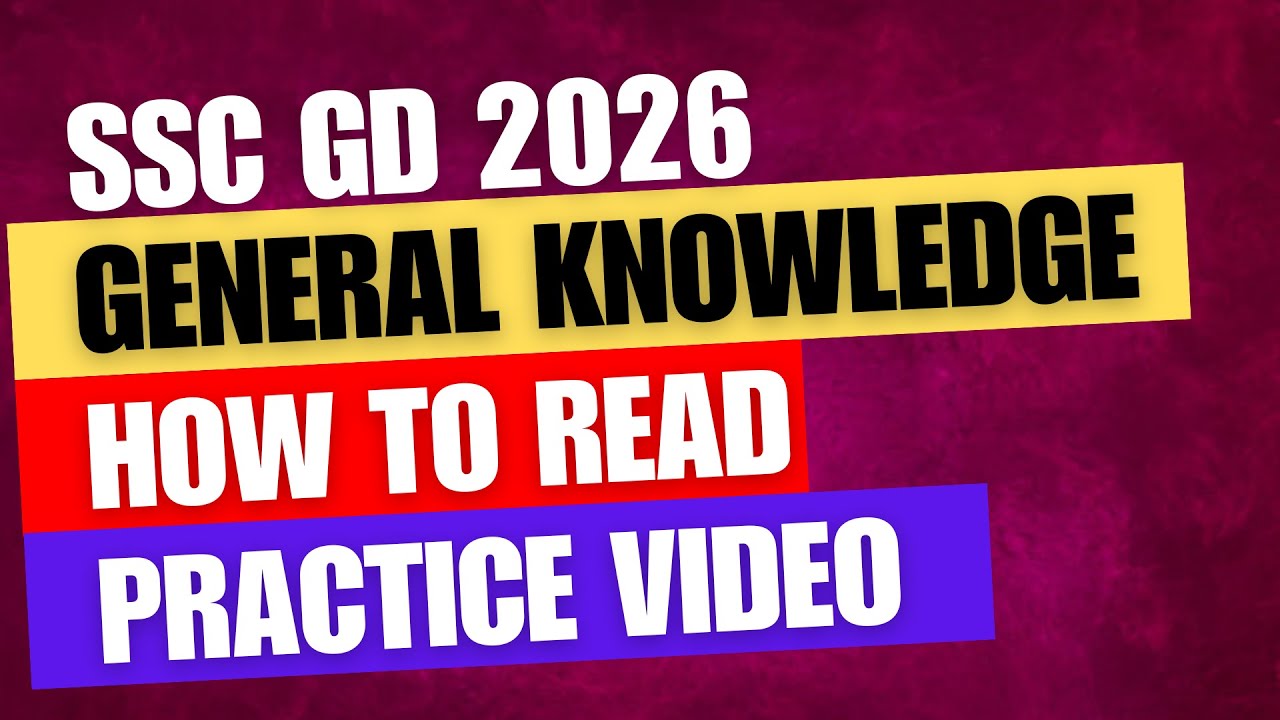 SSC GD Exam Preparation 2026 | General Knowledge DNM Series Class 01 @Morning Gk :The Study Platform