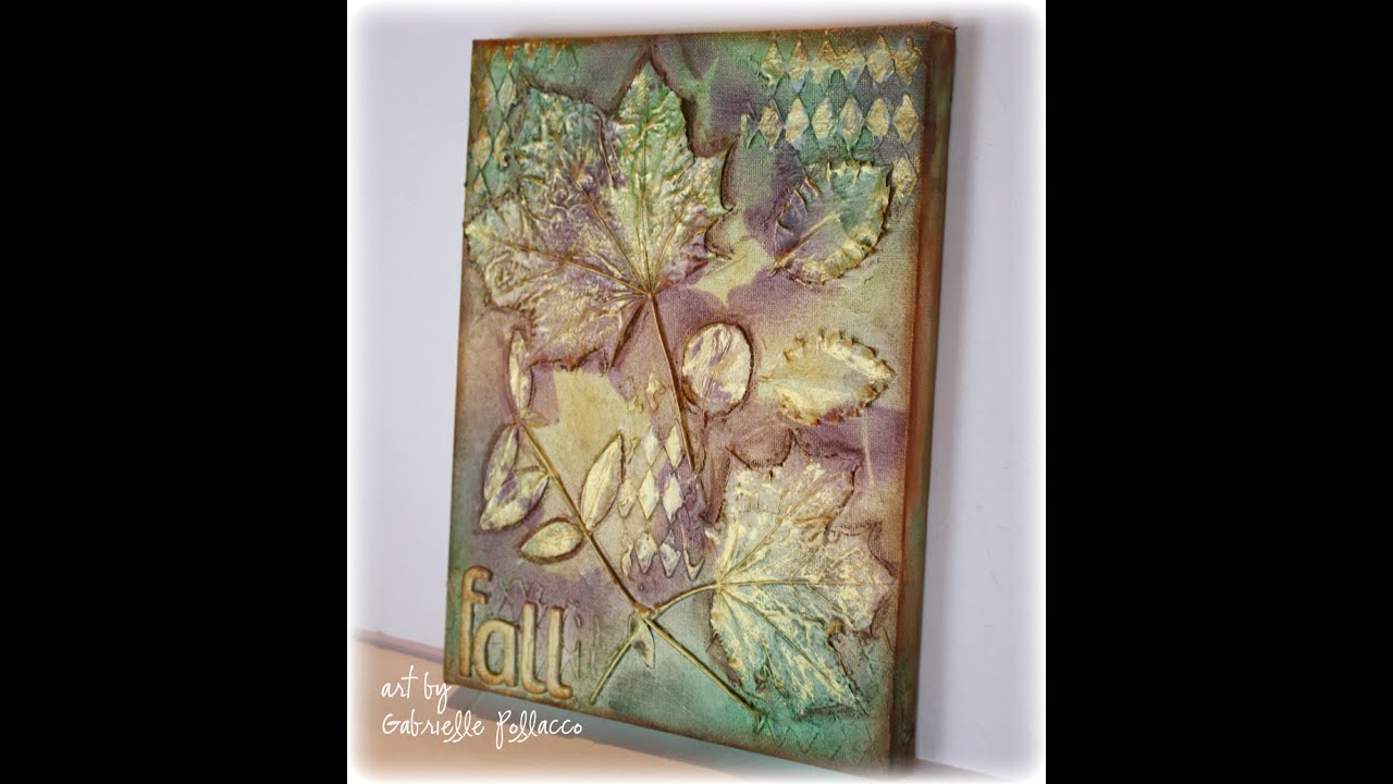 Mixed Media Leaf Canvas