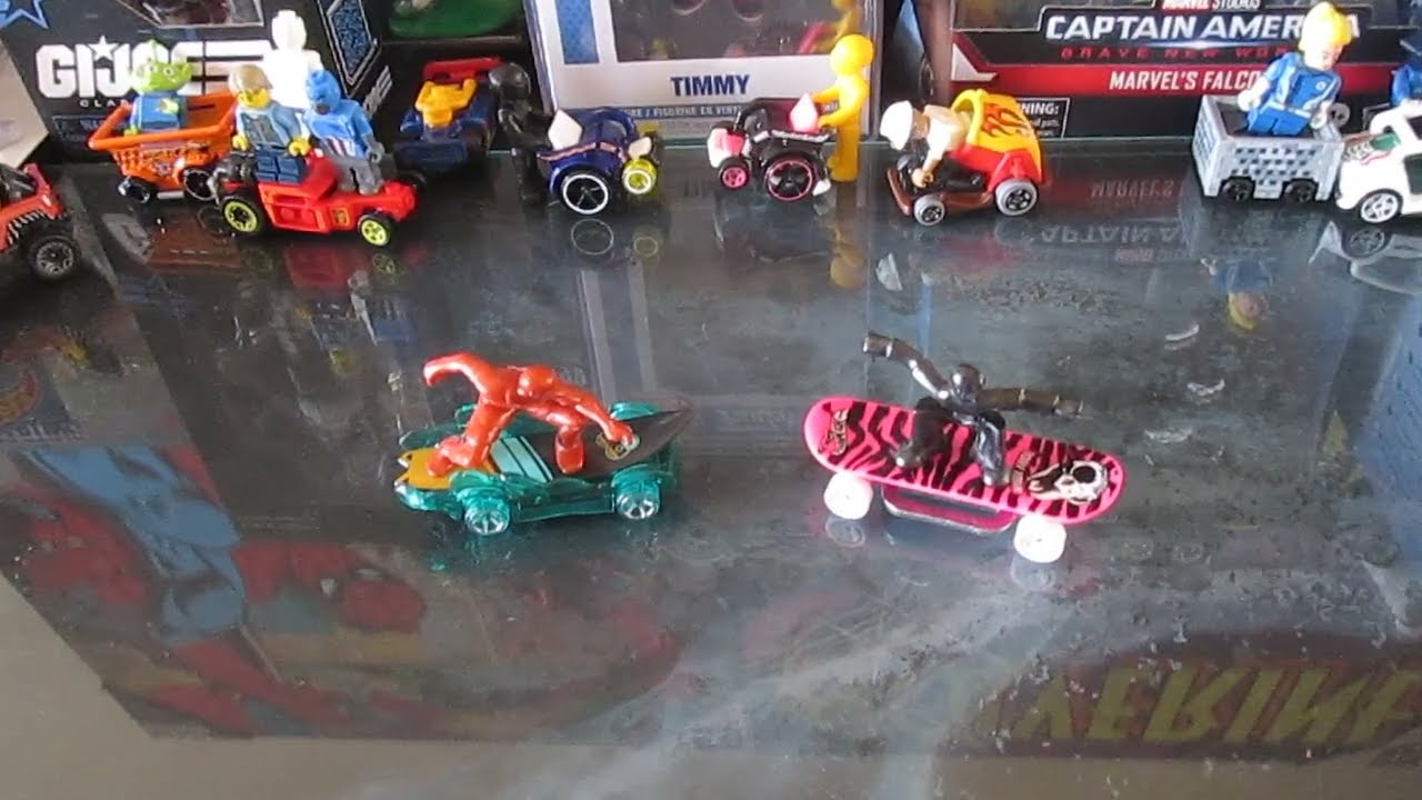 Skate Grom Surfs Up Hot Wheels Toy Unboxing Review - Skateboard Surfboard w/Riding Figures Tony Hawk