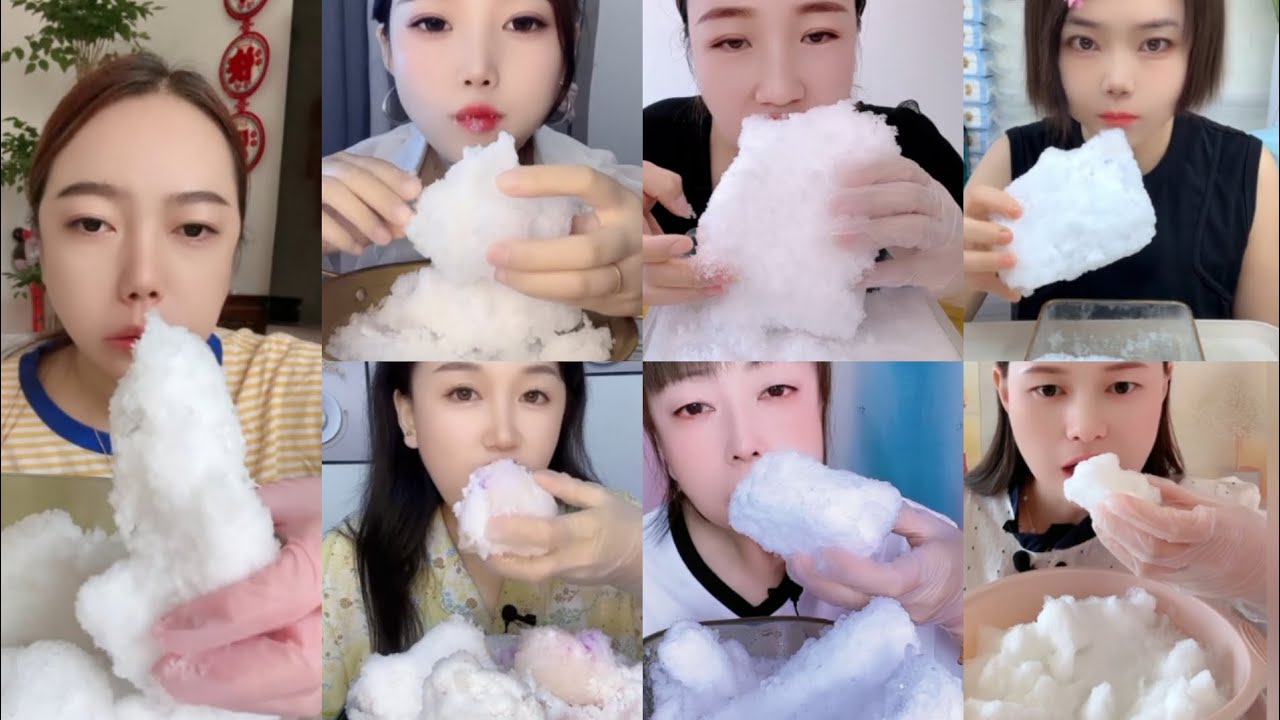 ASMR CRISPY CRUNCHY ICE EATING | WHITE ICE EATING