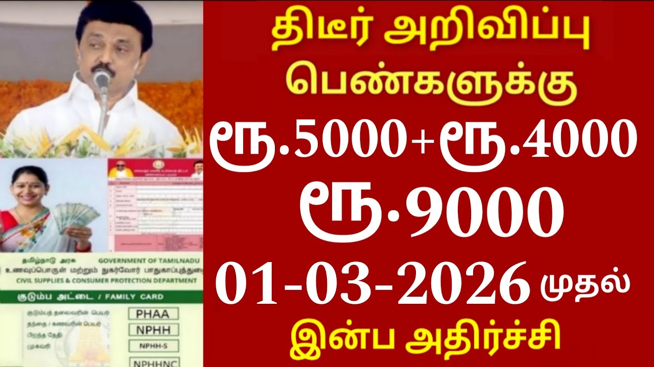 குடும்ப தலைவிக்கு ரூ.12000 மத்திய அரசு முக்கிய அறிவிப்பு | kudumba thalaivi ration card 12000 | Modi