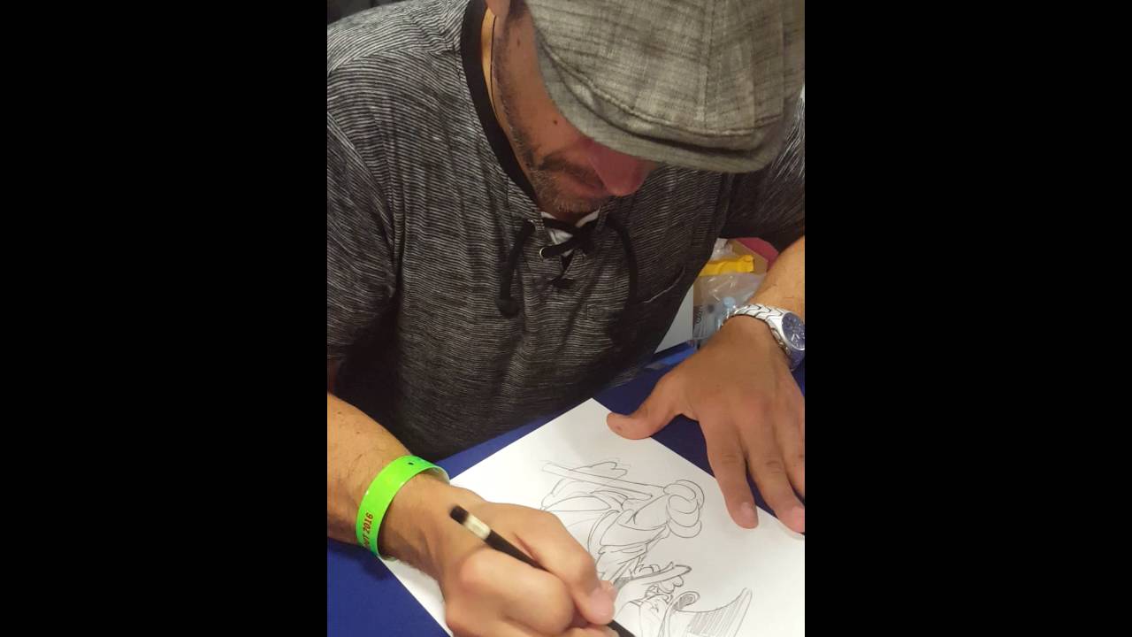 Fabio Celoni Disegna Paperone ad Etna Comics 2016