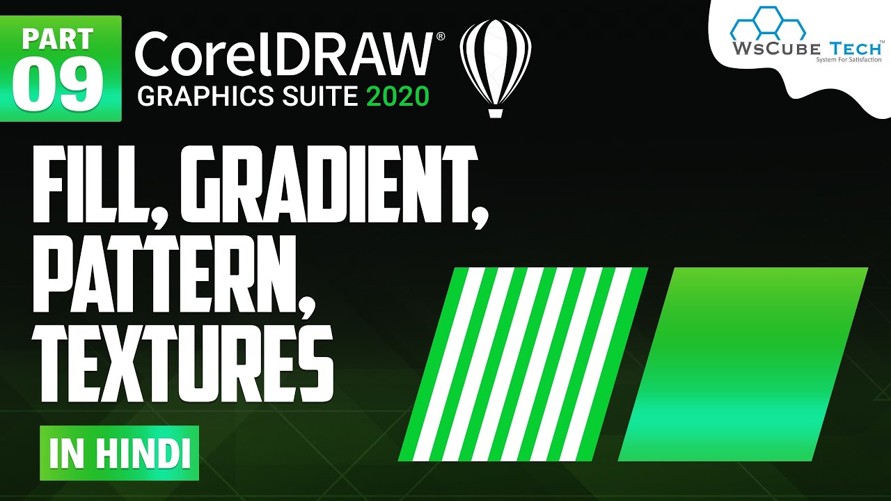 How to Use Fill, Gradient, Pattern, Texture in CorelDRAW | Corel Draw Tool Tutorial #9