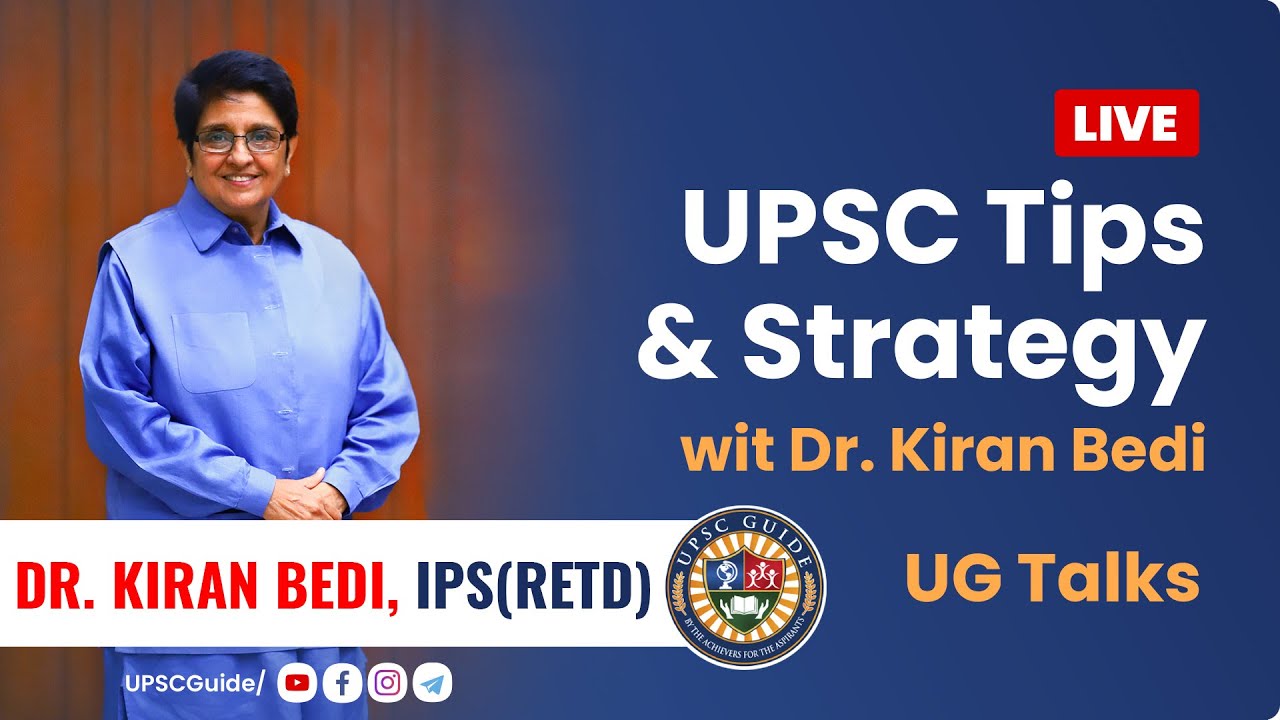 Dr. Kiran Bedi Live Interaction With UPSC Aspirants | 13th December at 6:15 PM  @UPSC GUIDE​