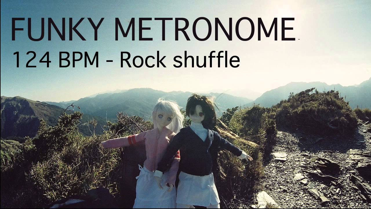 124 BPM - Rock Shuffle - Drum Loop - Metronome