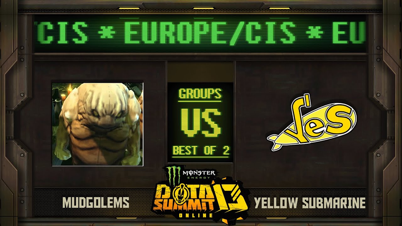 mudgolems vs Yellow Submarine Game 1 - Monster Energy Dota Summit 13 EU/CIS: Groups