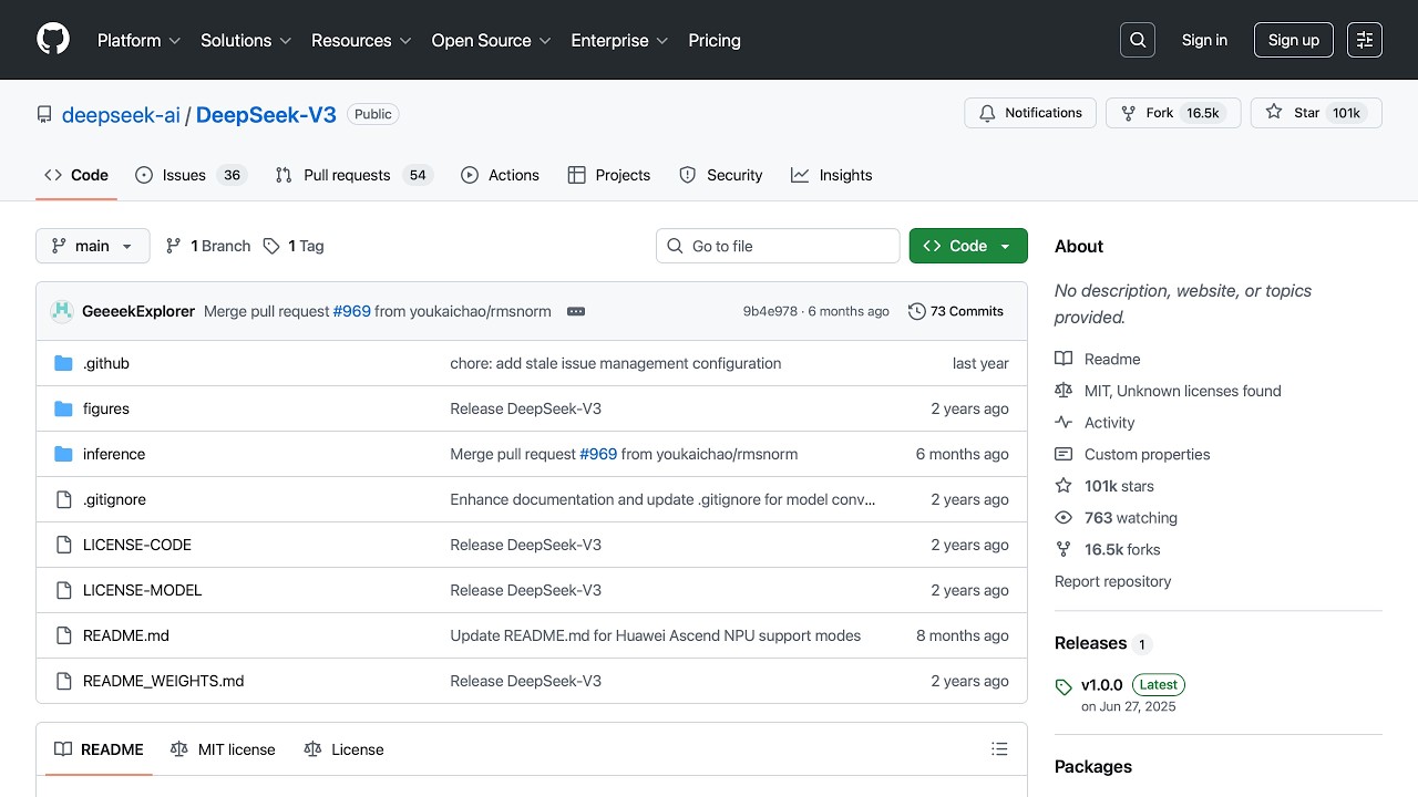 GitHub - deepseek-ai/DeepSeek-V3 a Github.com a 2026