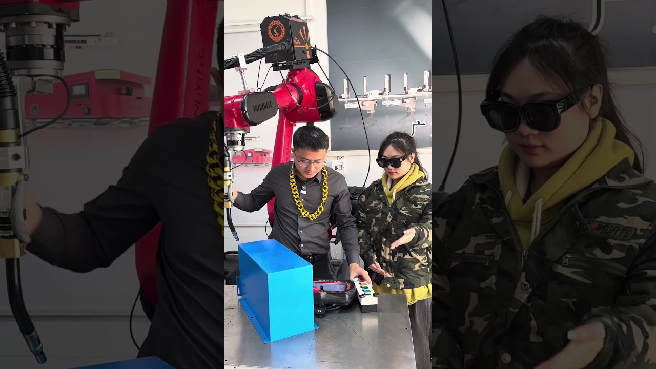 Welding robots.