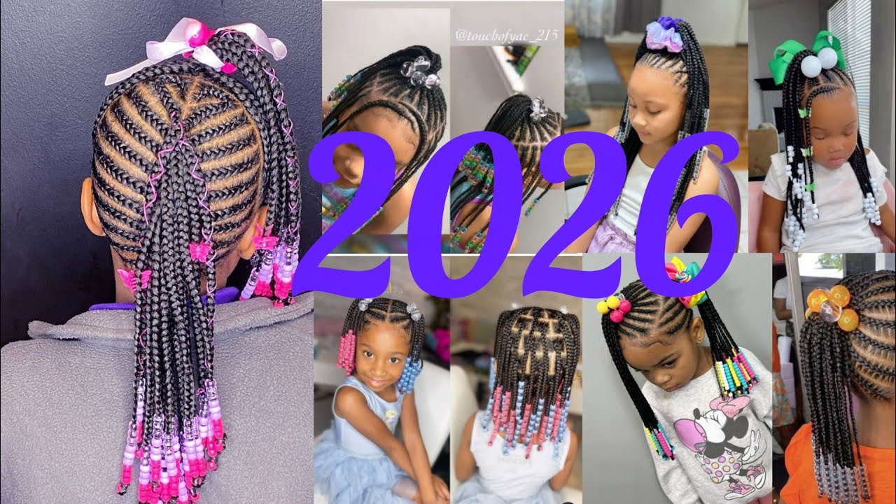 🔥💯2026 NEW kids Cornrow Braids Hairstyles Ideas | Little Girls Cornrow Braids Hairstyles
