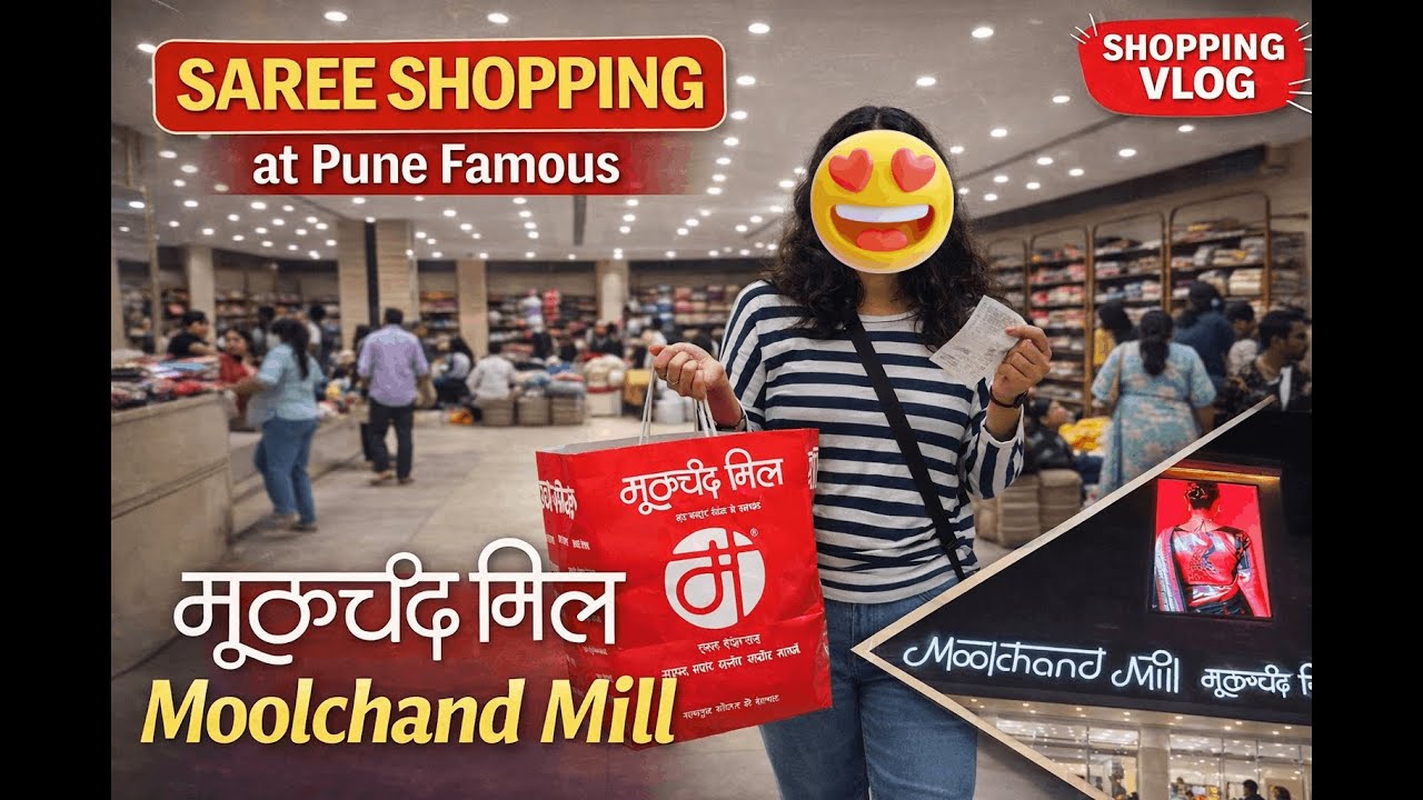 Saree Shopping in Pune 🛍️ | Moolchand Mill & Skywalk Garden Vlog