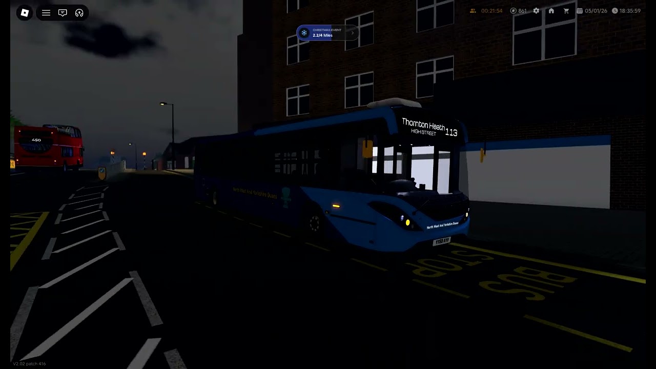 North West and Yorkshire bus 113 service to thornton heath high street