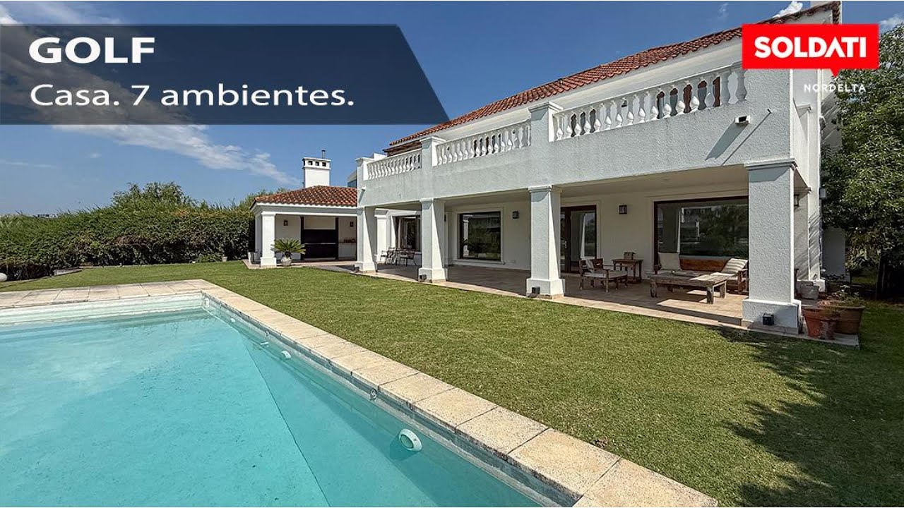 GOLF. casa 7AMBS. Con pileta y salida al lago.