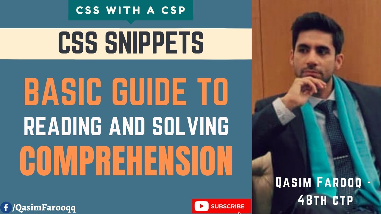 Comprehension Exercise | Precis and Composition | CSS with a CSP