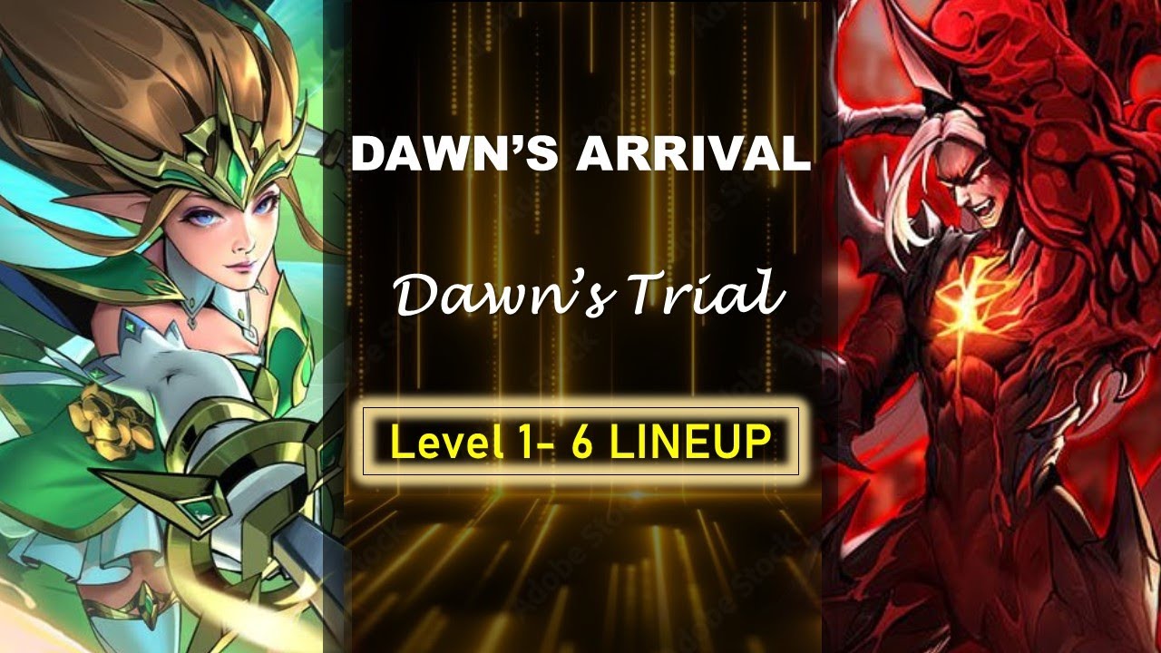 X Hero Epic Heroes Dawn's Arrival Dawn's Trial Level 1 2 3 4 5 6 Line Up Dawnwarden Noah