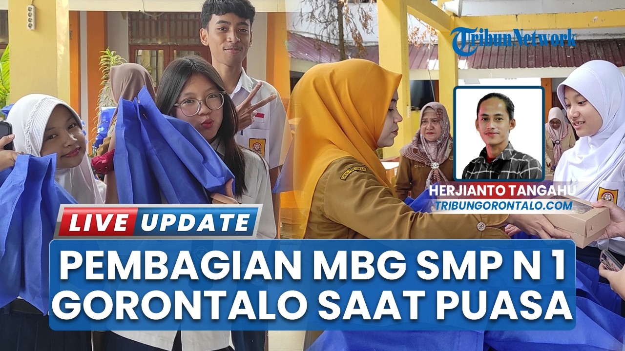 Suasana Pembagian MBG di SMP 1 Kota Gorontalo saat Ramadhan