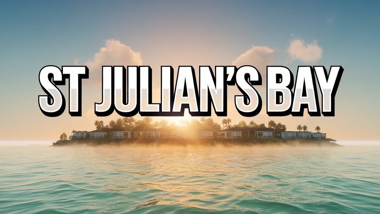 The beautiful 4k tour walk of st Julian&rsquo;s bay