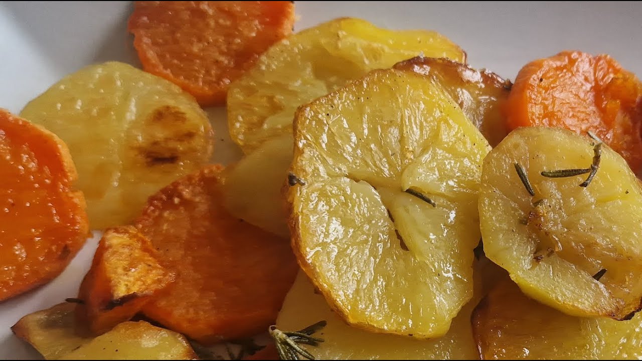 PAPAS Y BATATAS CRUJIENTES AL HORNO | Acqua Rosa Recetas