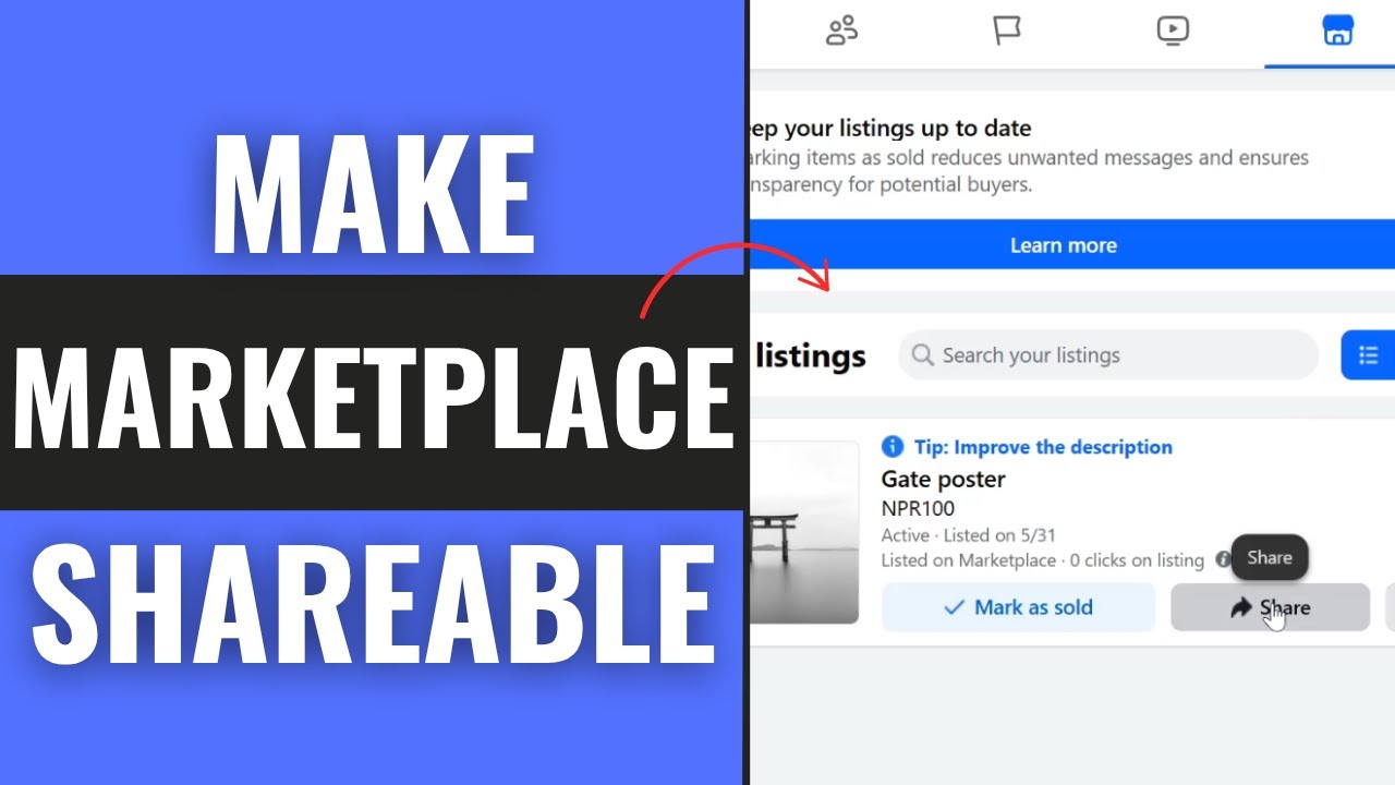 How To Make a Facebook Marketplace Post Shareable