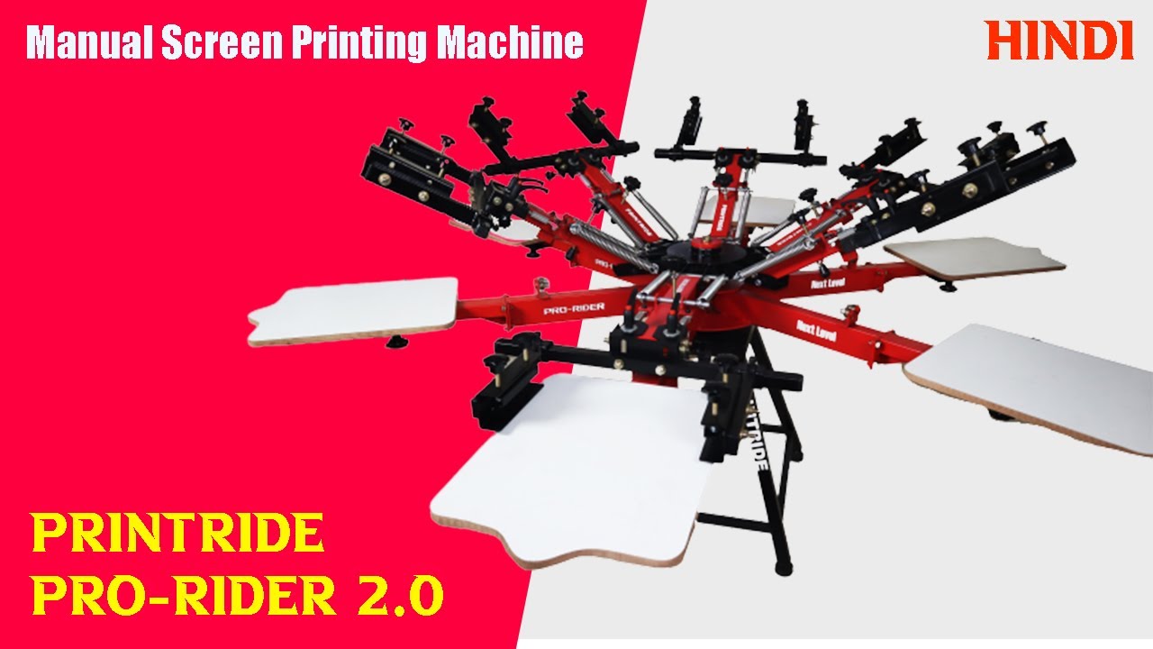 Printride Pro Rider 2.0 Manual Screen Printing Machine | Hindi