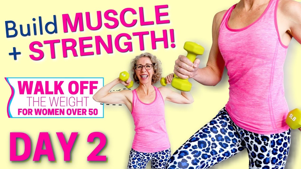 Walk STRONG!  Toning Workout (with hand weights) 🦶 WALK Off the Weight Day 2