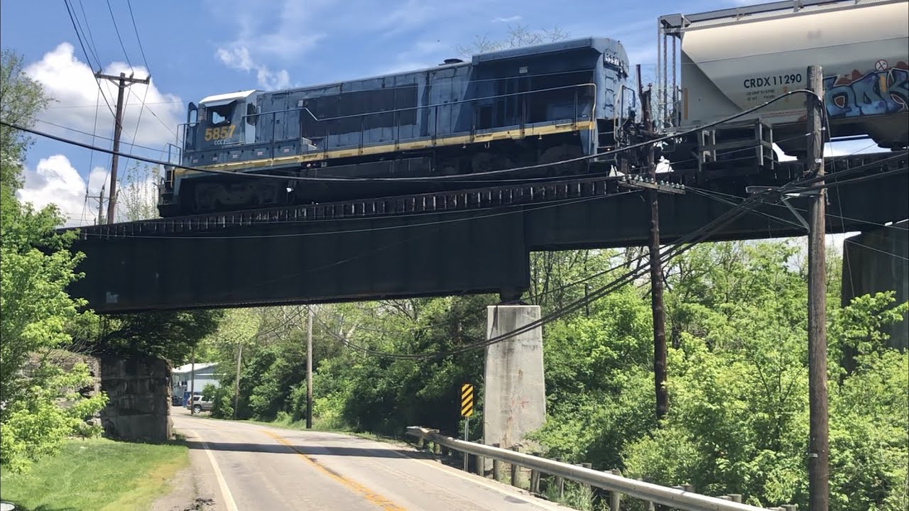 High & Dry On Cincinnati Eastern Railroad!  Trestles, Railway Bridges, Short Line Railroad Action!