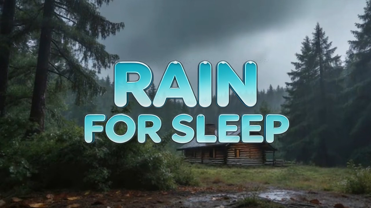 Mountain Cabin Spring Rain 🌧 White Noise for Deep Sleep, Quiet the Mind in Minutes (1 Hour)
