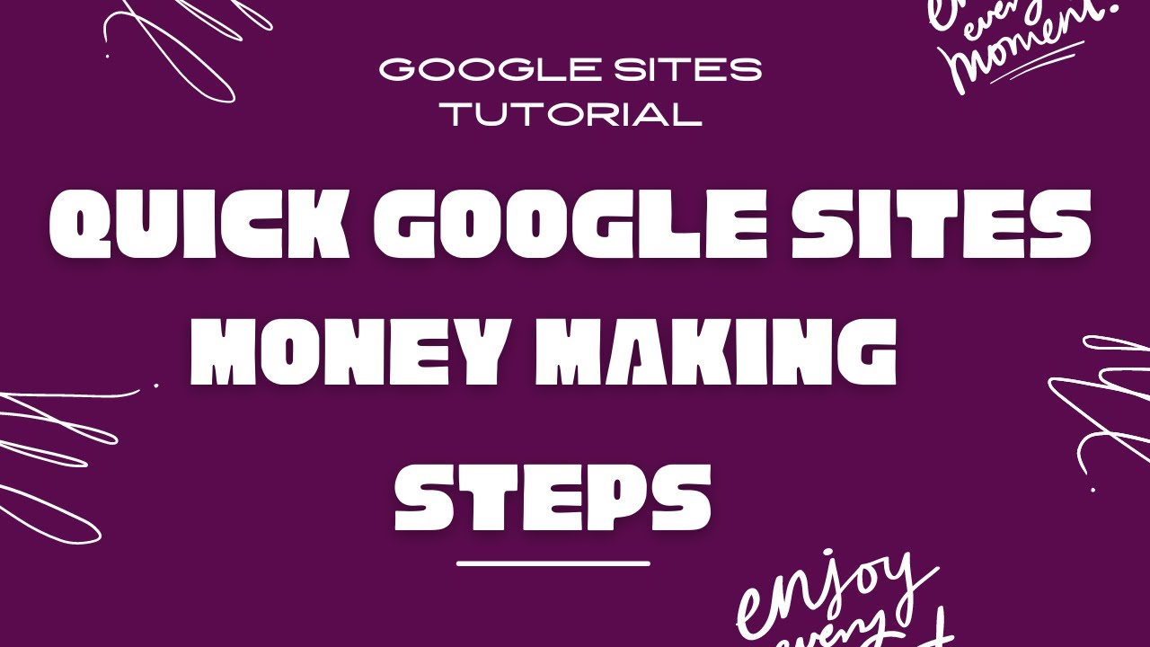 Google sites tutorial [ Google sites tips + Money making steps in 5 minutes ]